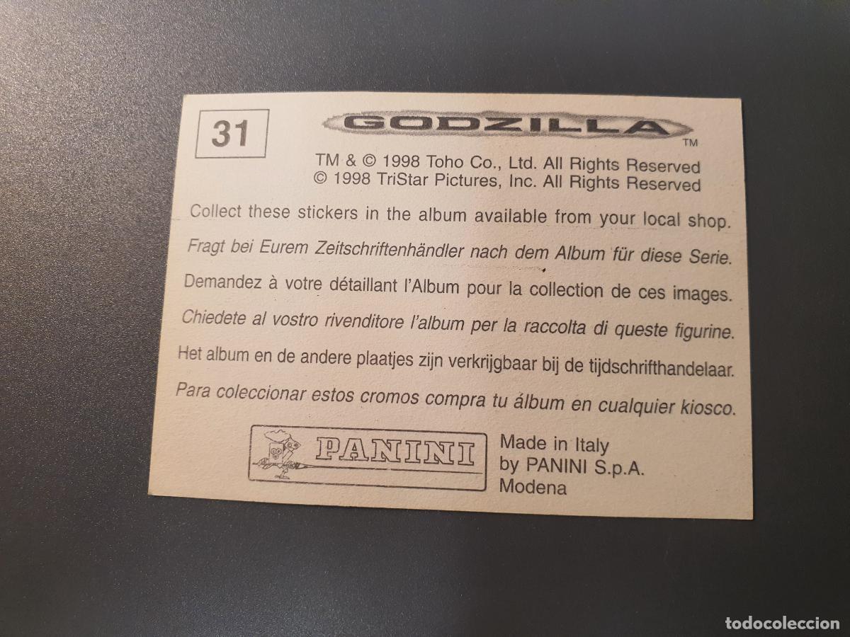 Coleccionismo cromos antiguos: CROMO PANINI 1998 - GODZILLA - N&ordm; 31 - Foto 2