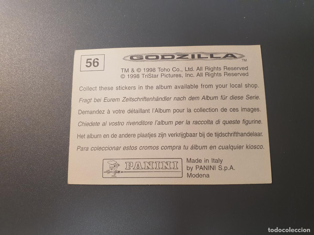 Coleccionismo cromos antiguos: CROMO PANINI 1998 - GODZILLA - N&ordm; 56 - Foto 2