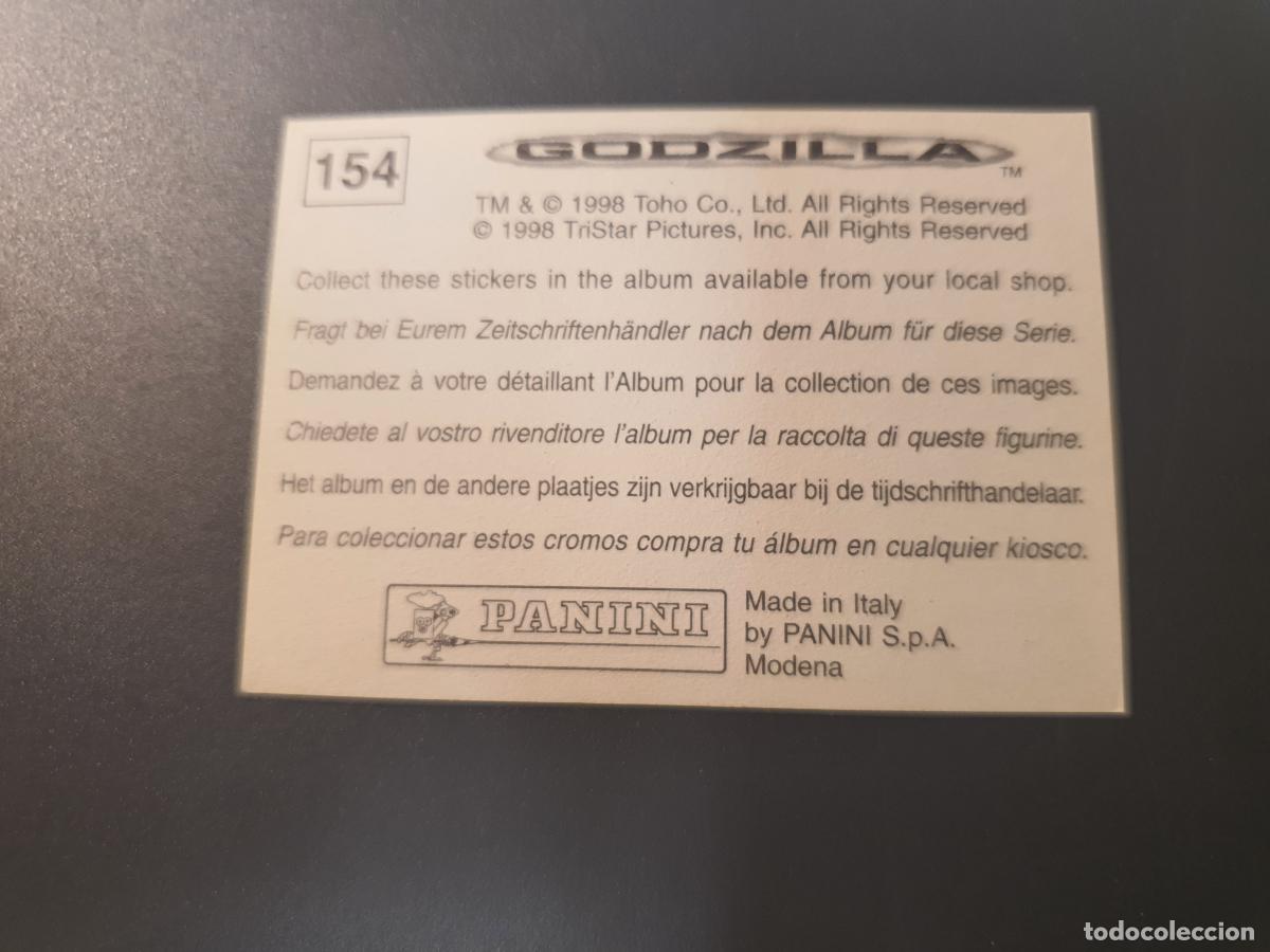 Coleccionismo cromos antiguos: CROMO PANINI 1998 - GODZILLA - N&ordm; 154 - Foto 2