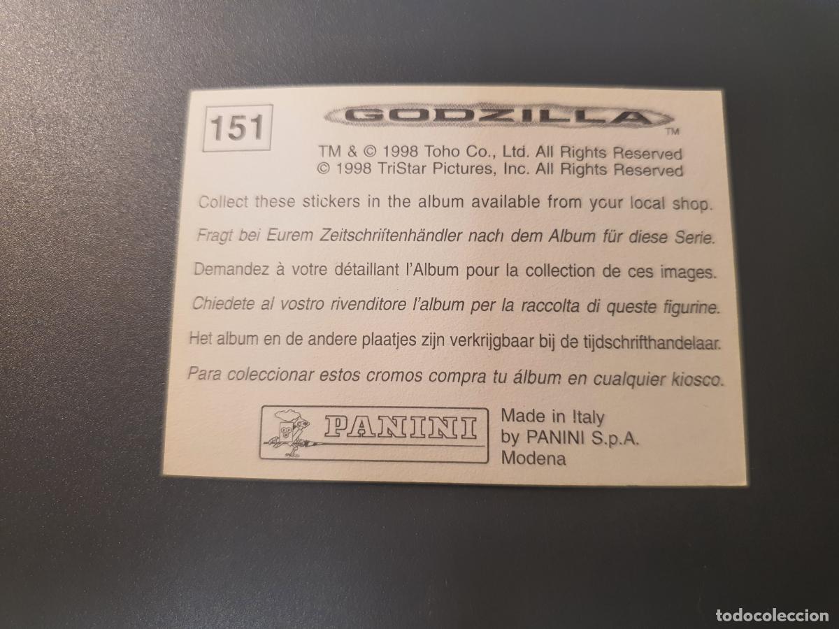 Coleccionismo cromos antiguos: CROMO PANINI 1998 - GODZILLA - N&ordm; 151 - Foto 2