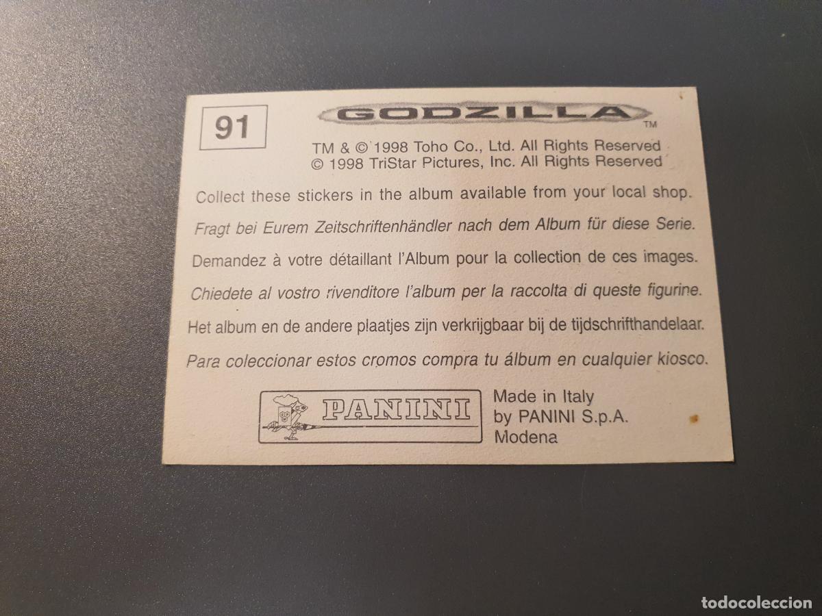 Coleccionismo cromos antiguos: CROMO PANINI 1998 - GODZILLA - N&ordm; 91 - Foto 2