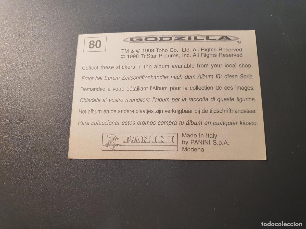 Coleccionismo cromos antiguos: CROMO PANINI 1998 - GODZILLA - N&ordm; 80 - Foto 2