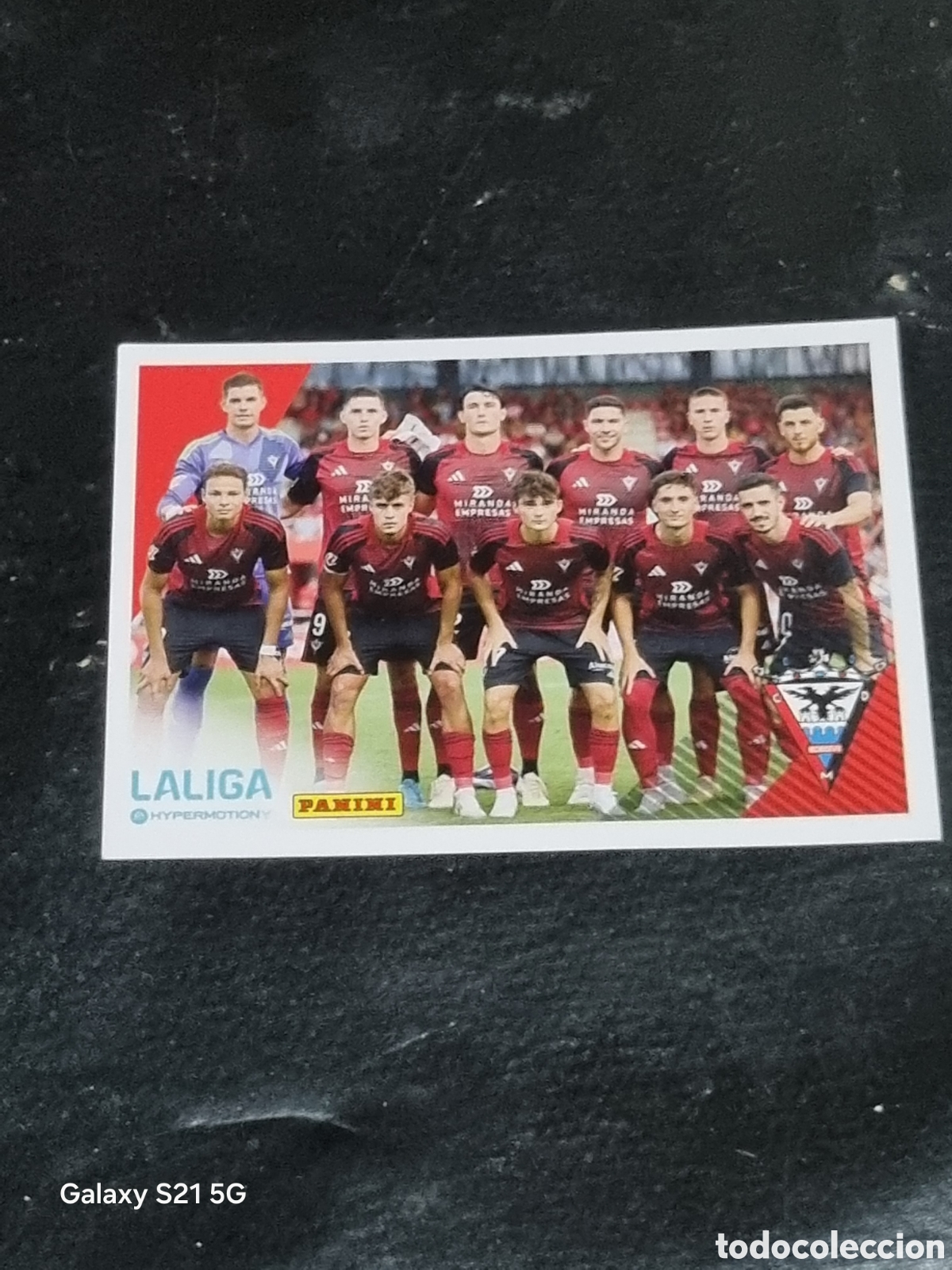 Coleccionismo Cromos antiguos: 307 - ALINEACI&Oacute;N MIRANDES LIGA HYPERMOTION 2024-2025
