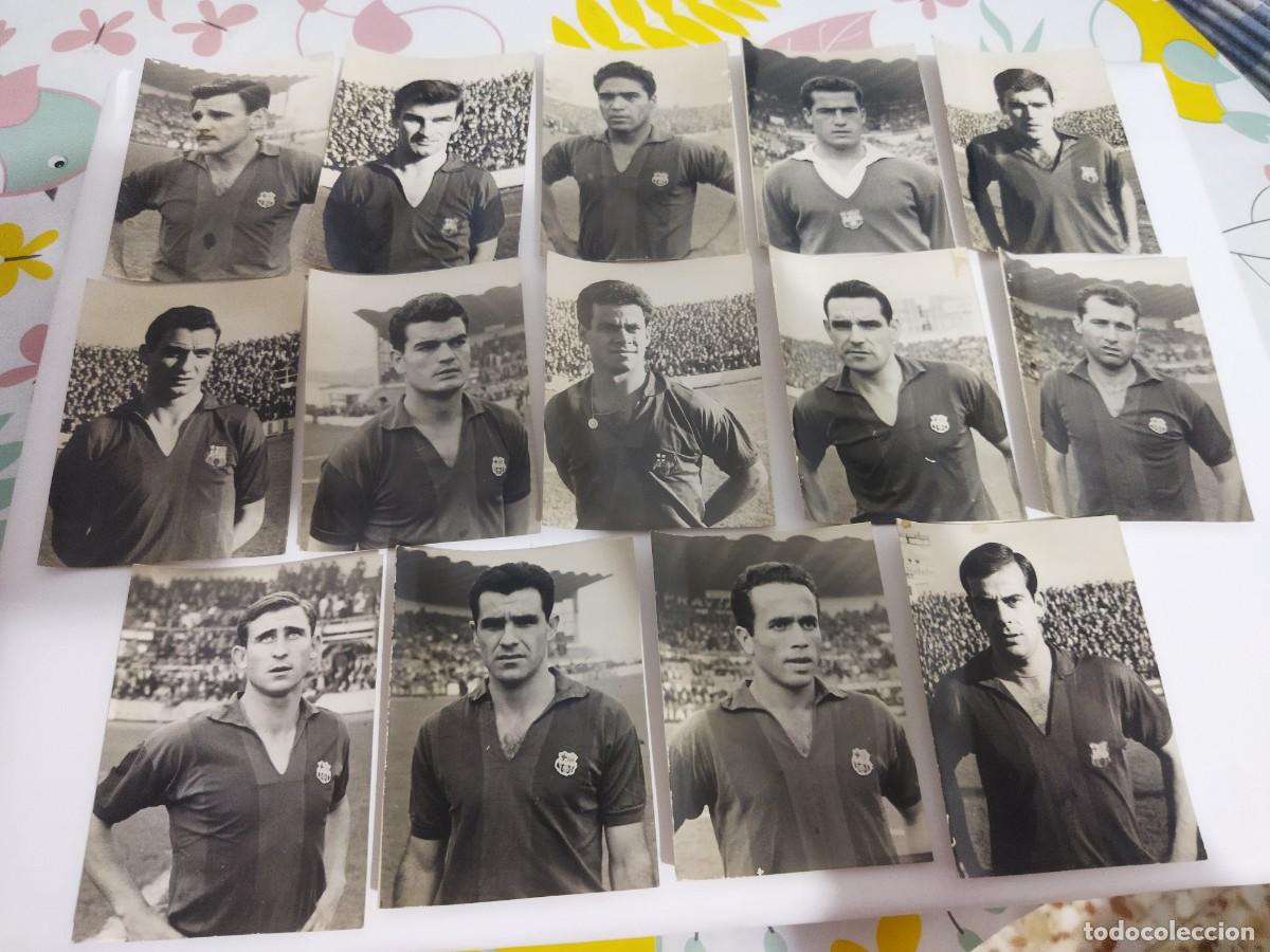 Coleccionismo cromos antiguos: lote de 14 cromos FOTOGRAFICO ORIGINALES 9X6,5 CM BARCELONA C.F. 1962 VER FOTOS