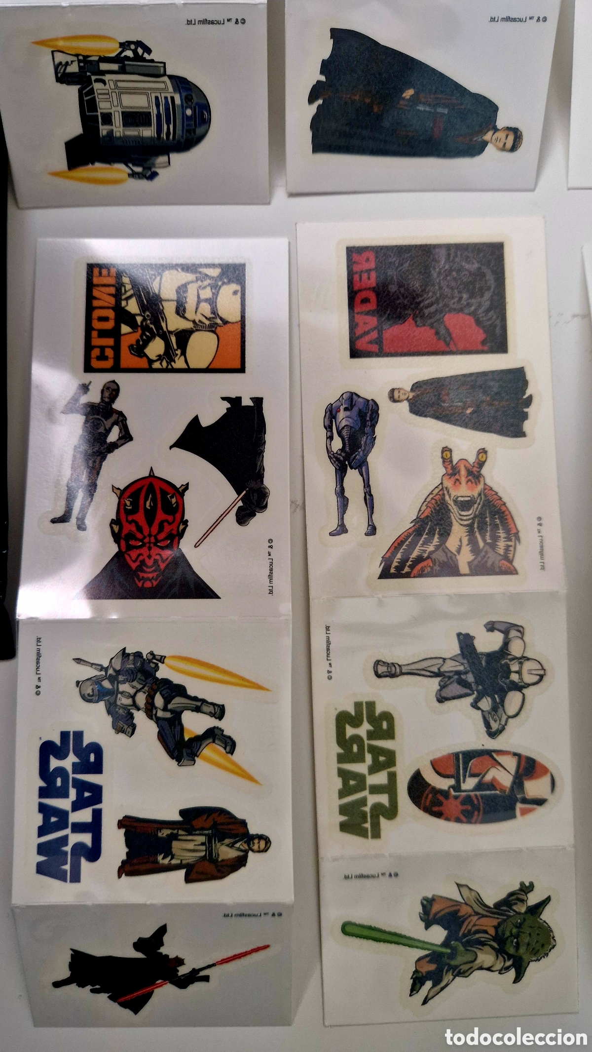 Coleccionismo cromos antiguos: Star wars: Set completo tattoos - Foto 2