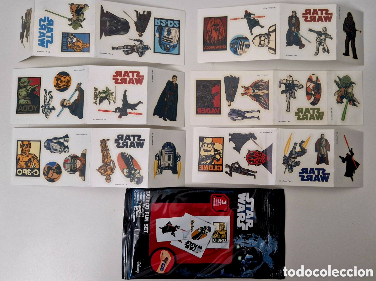 Coleccionismo cromos antiguos: Star wars: Set completo tattoos - Foto 1