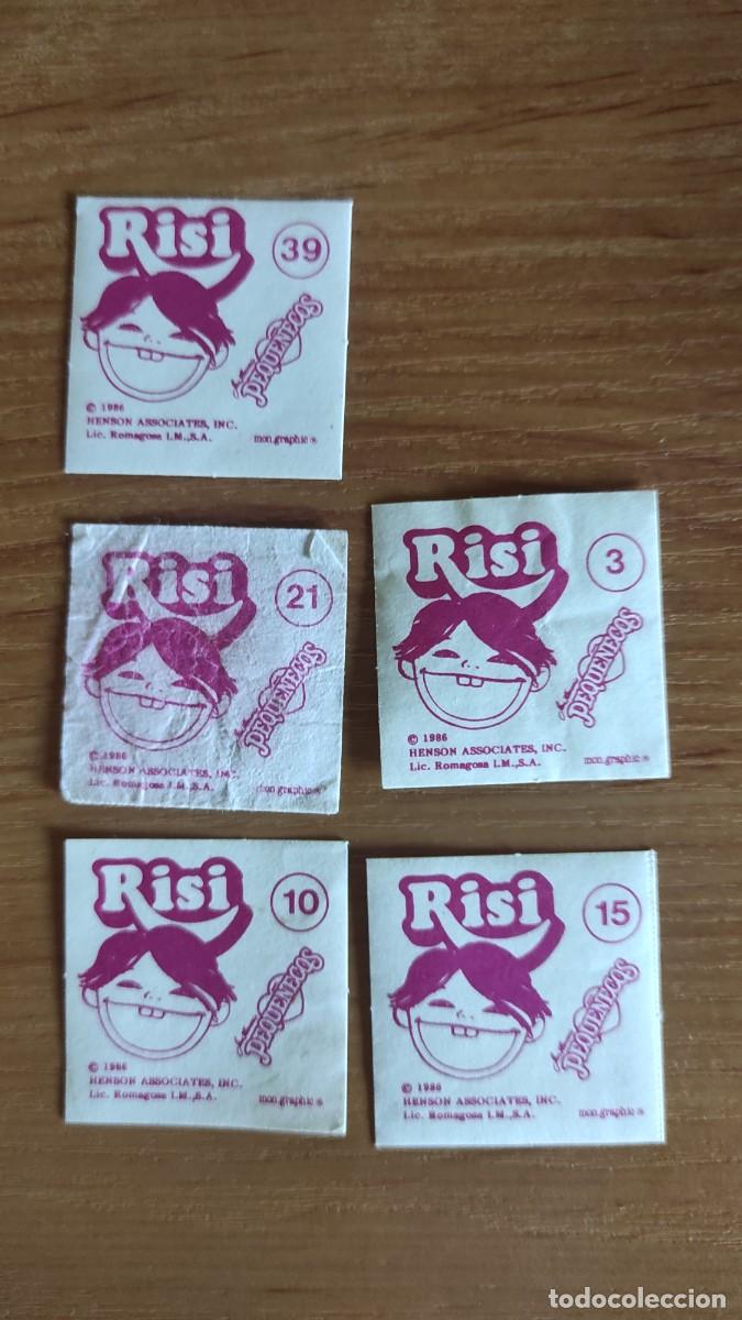 Coleccionismo cromos antiguos: 5 cromo pegatinas Peque&ntilde;ecos de Risi - Foto 2