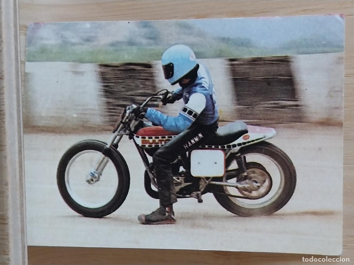 Coleccionismo Cromos antiguos: CARRERA PISTA TIERRA BIMBO MUNDO MOTOS A&Ntilde;O 1975 CROMO 28 ** SIN PEGAR NUNCA ORIGINAL MOTORISMO
