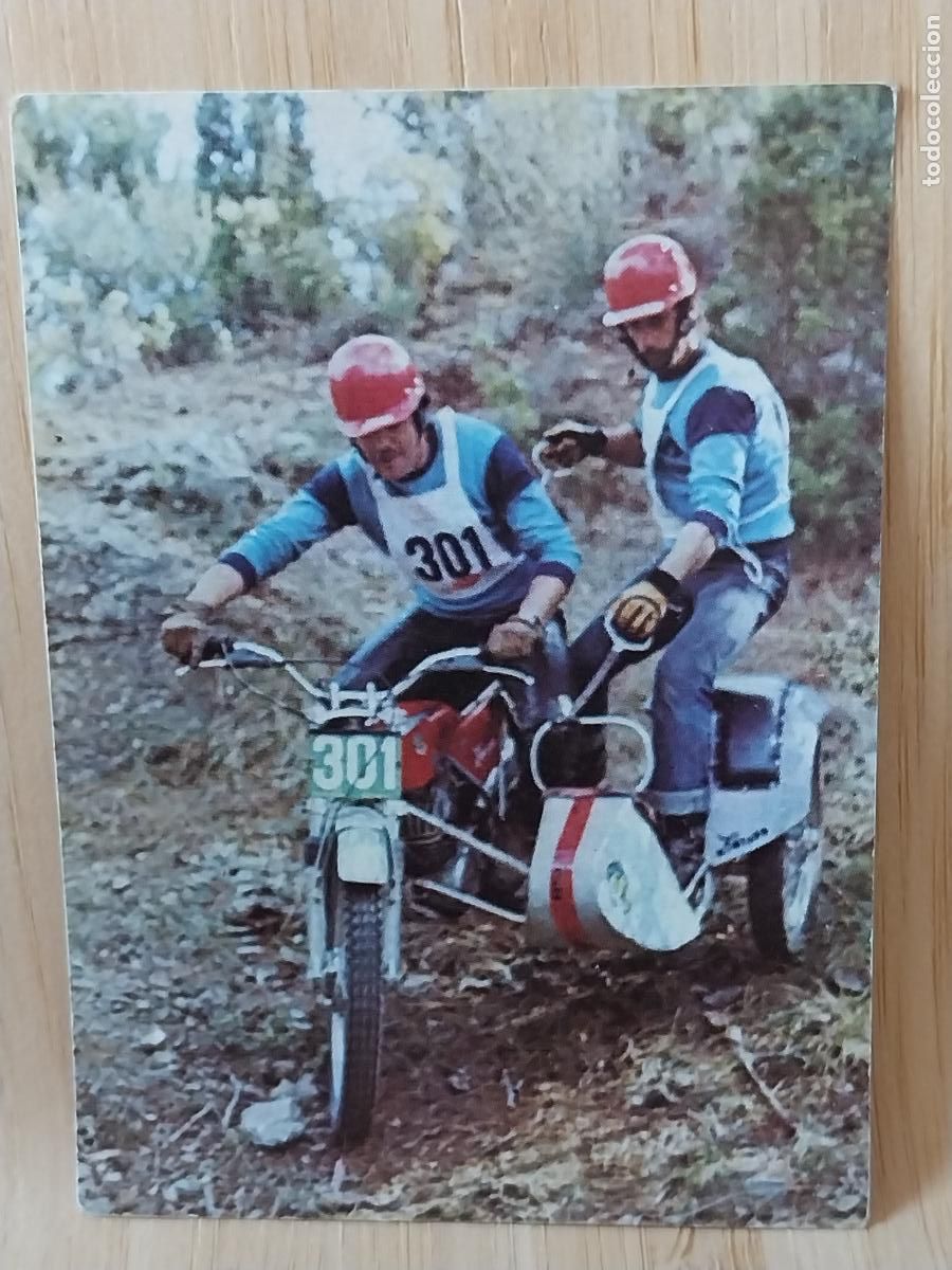 Coleccionismo Cromos antiguos: SIDECAR TRIAL BIMBO MUNDO MOTOS A&Ntilde;O 1975 CROMO 29 *-++-* SIN PEGAR NUNCA ORIGINAL MOTORISMO