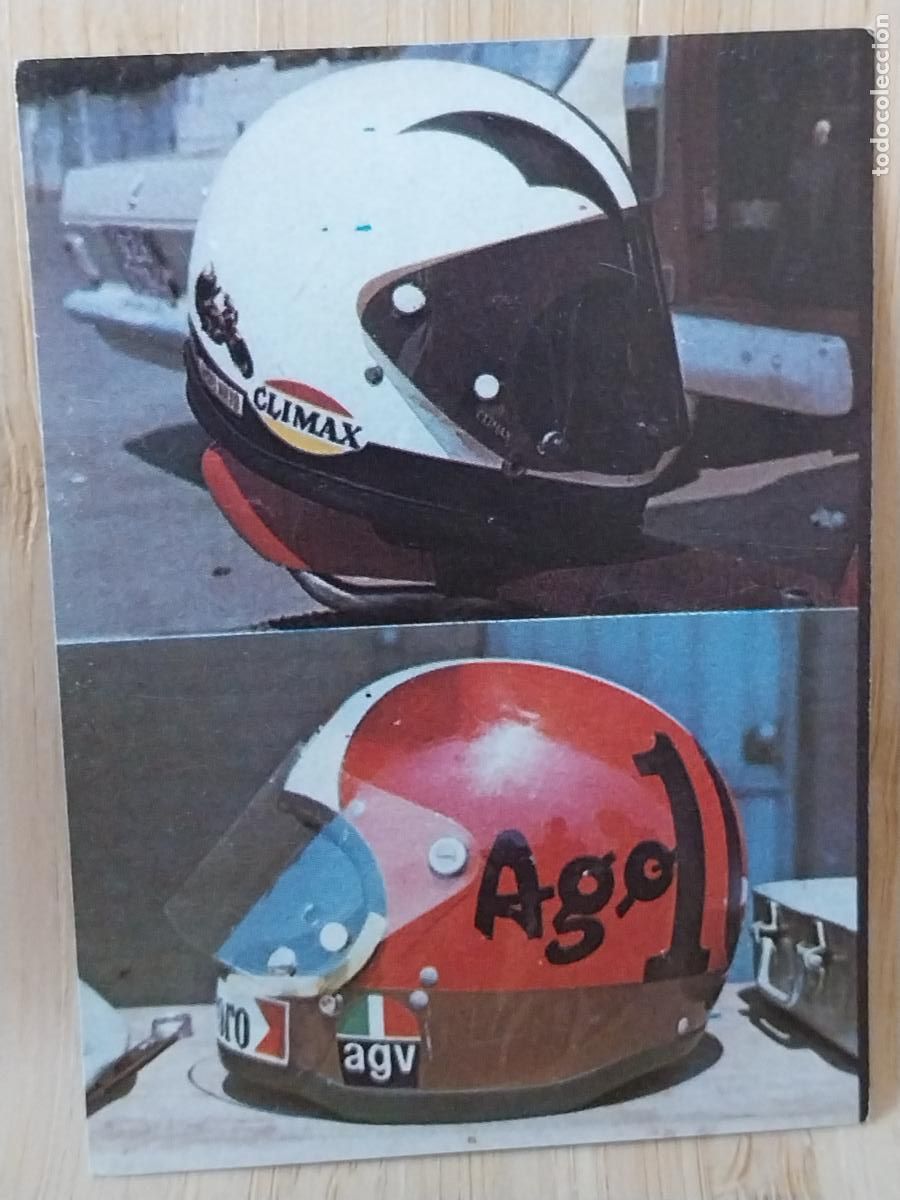 Coleccionismo Cromos antiguos: NIETO AGOSTINI CASCOS BIMBO MUNDO MOTOS A&Ntilde;O 1975 CROMO 58 *-+ SIN PEGAR NUNCA ORIGINAL MOTORISMO