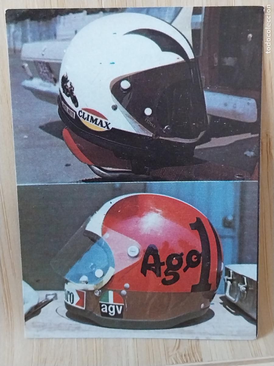 Coleccionismo Cromos antiguos: NIETO AGOSTINI CASCOS BIMBO MUNDO MOTOS A&Ntilde;O 1975 CROMO 58 -+ SIN PEGAR NUNCA ORIGINAL MOTORISMO