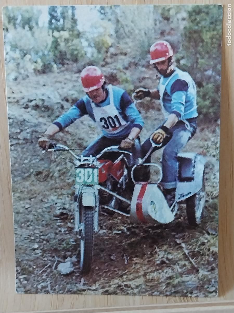 Coleccionismo Cromos antiguos: SIDECAR TRIAL BIMBO MUNDO MOTOS A&Ntilde;O 1975 CROMO 29 -+ SIN PEGAR NUNCA ORIGINAL MOTORISMO