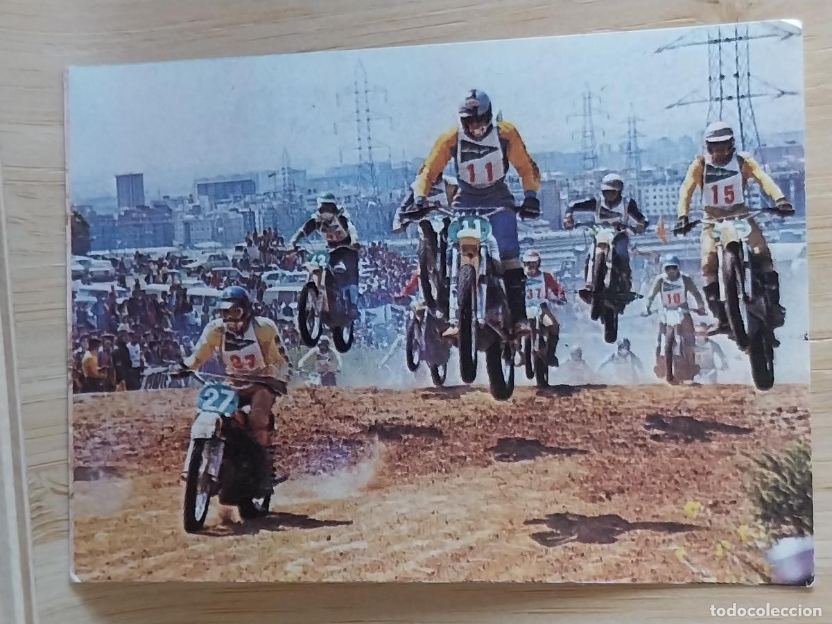 Coleccionismo Cromos antiguos: BIMBO MUNDO MOTOS A&Ntilde;O 1975 CROMO 14-+ SIN PEGAR NUNCA ORIGINAL MOTORISMO