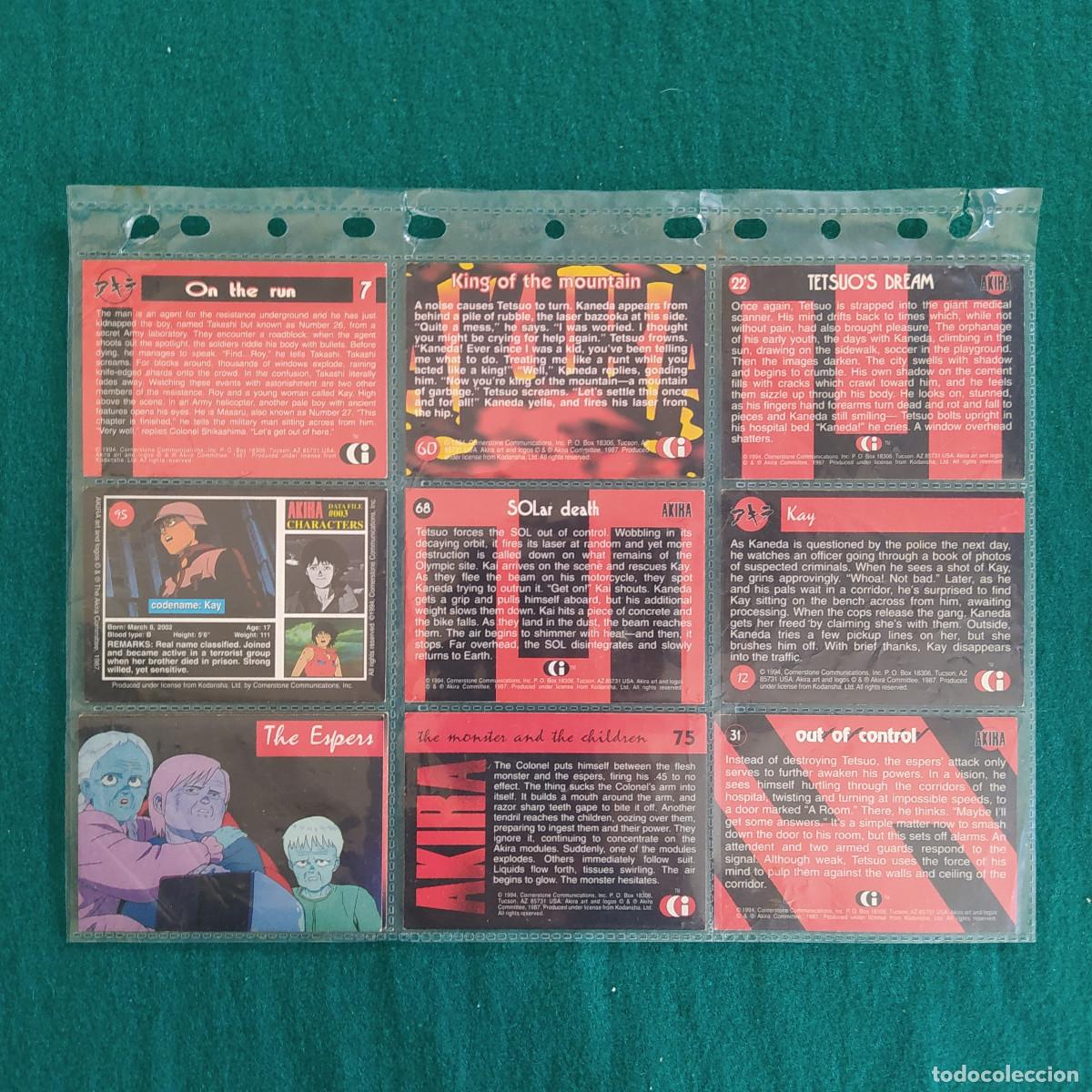 Coleccionismo cromos antiguos: 9 CROMOS AKIRA PELICULA - Foto 2