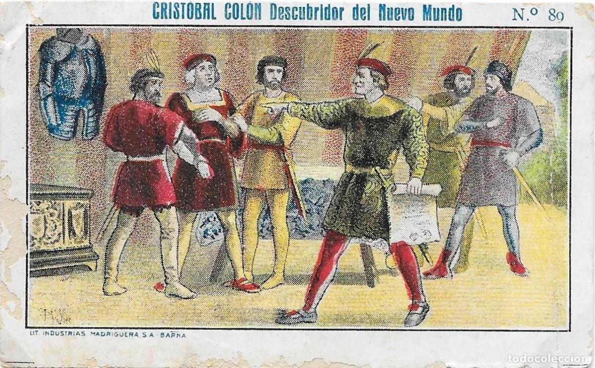 Coleccionismo Cromos antiguos: 7348K - CRISTOBAL COL&Oacute;N DESCUBRIDOR DEL NUEVO MUNDO - ANTIGUO CROMO N&ordm; 89