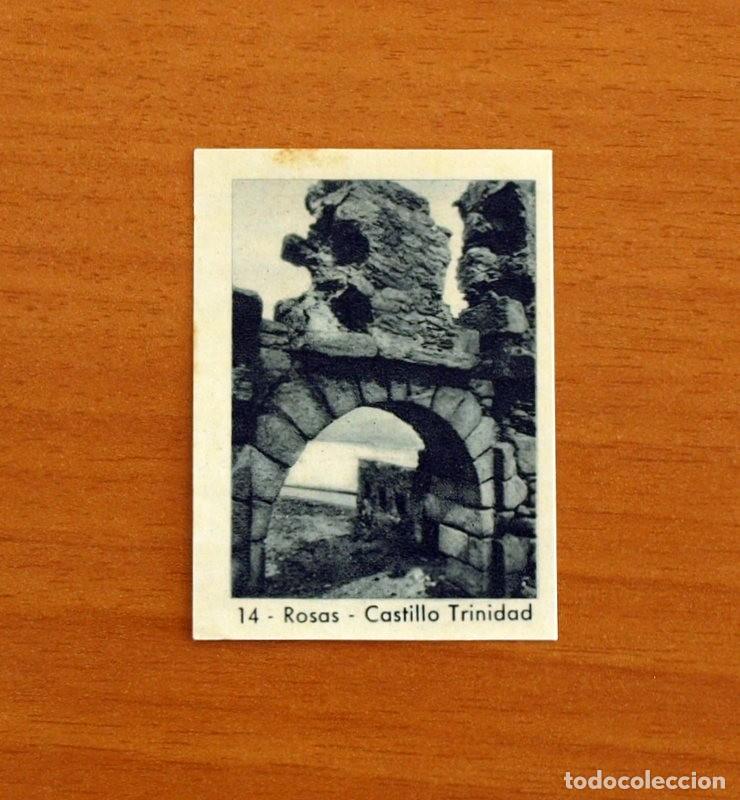 Collezionismo Figurine antiche: Monumentos y Bellezas de Espa&ntilde;a &aacute;lbum n&ordm; 1 -N&ordm; 14 Rosas, Castillo Trinidad -Casulleras a&ntilde;os 50