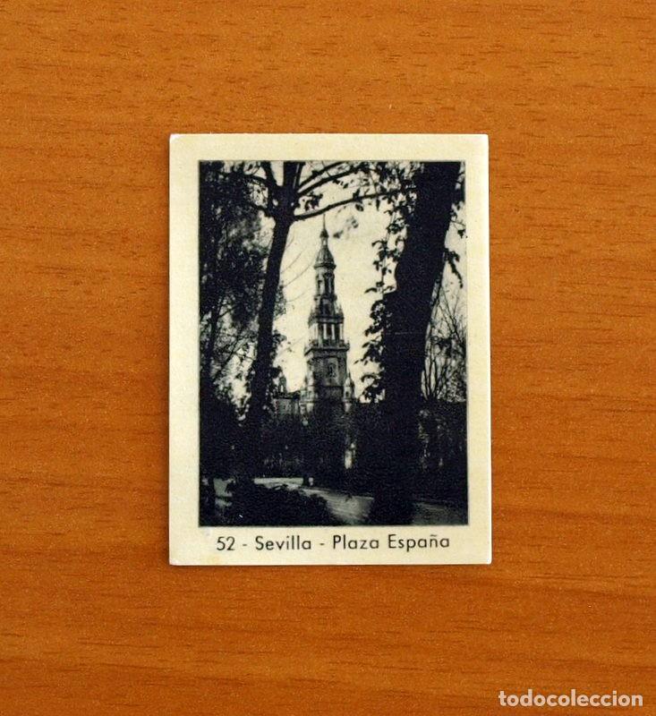 Collezionismo Figurine antiche: Monumentos y Bellezas de Espa&ntilde;a &aacute;lbum n&ordm; 1 -N&ordm; 52 Sevilla, Plaza Espa&ntilde;a -Casulleras a&ntilde;os 50
