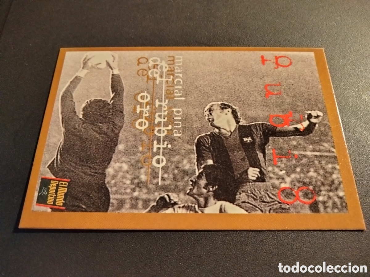 Colecionismo Cromos antigos: BARCA D'OR MUNDO DEPORTIVO A&Ntilde;O 1995 MARCIAL EL RUBIO DE ORO FC.BARCELONA