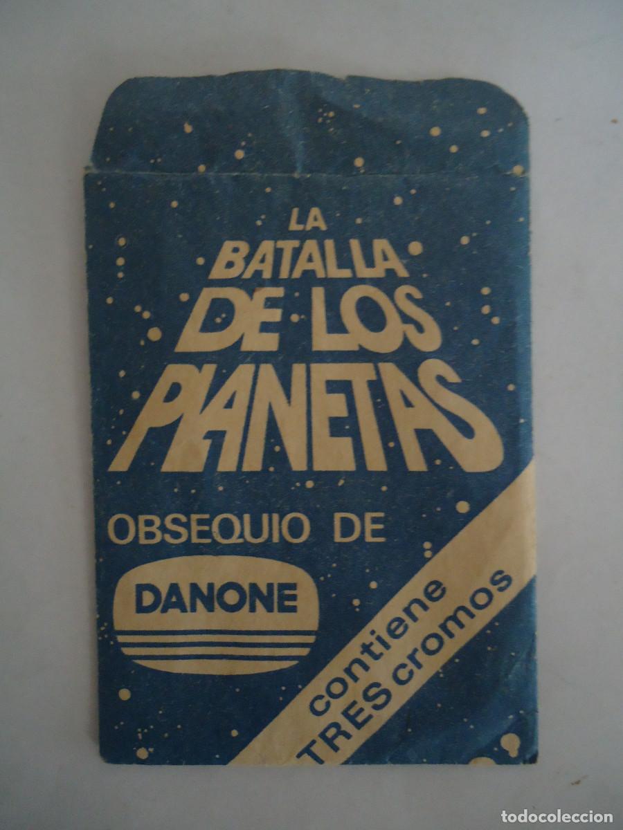 Coleccionismo cromos antiguos: SOBRE VACIO DE CROMOS LA BATALLA DE LOS PLANETAS DE DANONE. - Foto 1