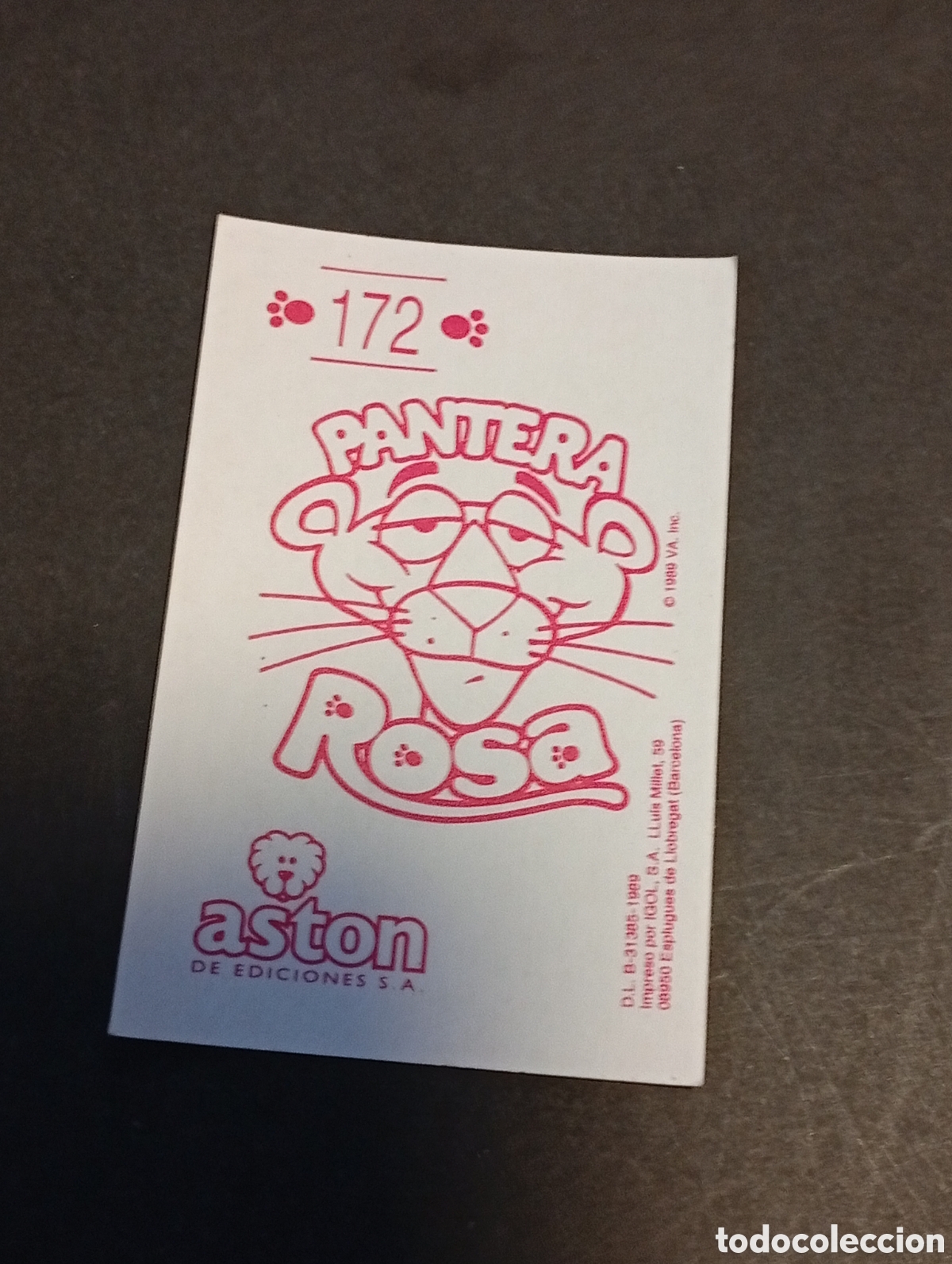Coleccionismo cromos antiguos: Cromo pegatina La Pantera Rosa - Foto 2