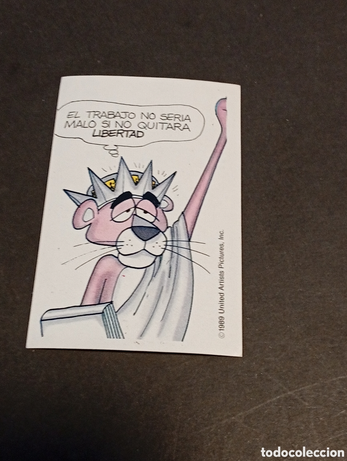 Coleccionismo cromos antiguos: Cromo pegatina La Pantera Rosa - Foto 1