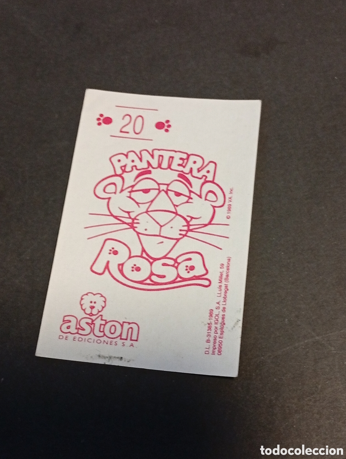 Coleccionismo cromos antiguos: Cromo pegatina La Pantera Rosa - Foto 2