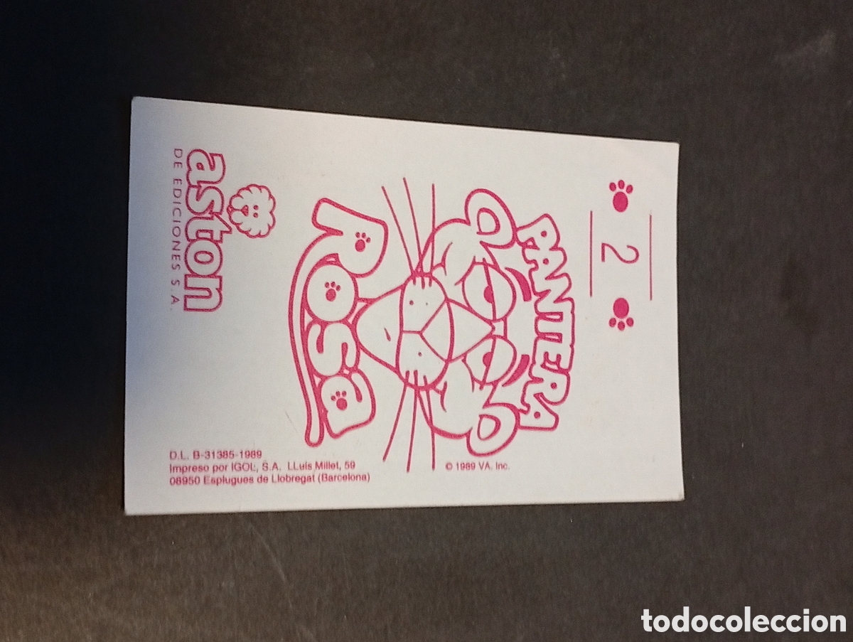 Coleccionismo cromos antiguos: Cromo pegatina La Pantera Rosa - Foto 2