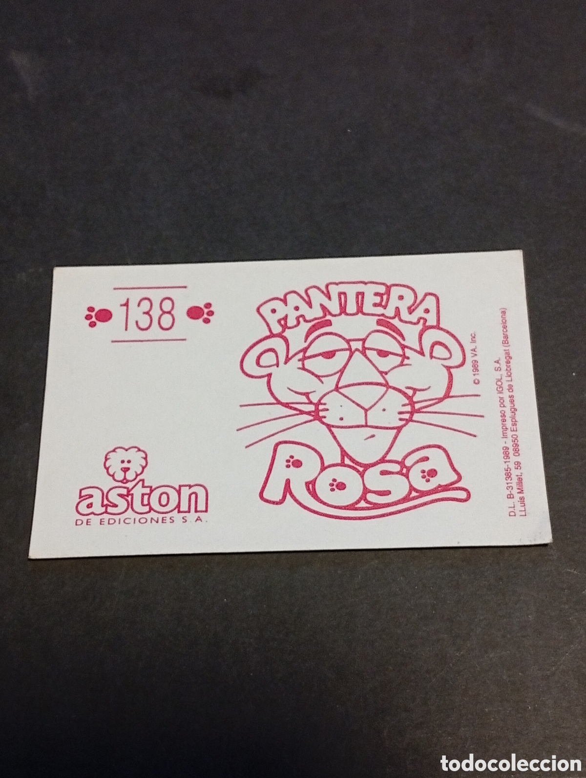 Coleccionismo cromos antiguos: Cromo pegatina La Pantera Rosa - Foto 2