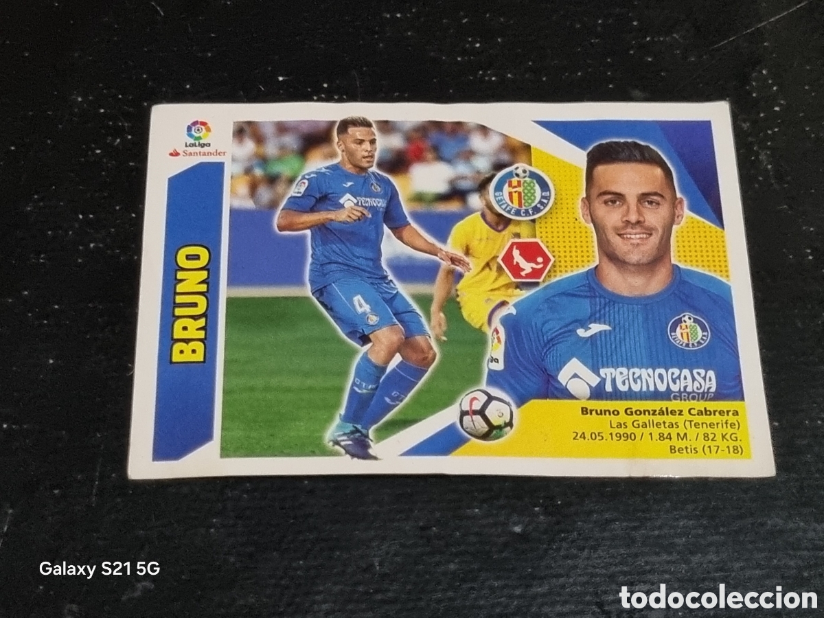 Coleccionismo cromos antiguos: 5 - BRUNO, GETAFE LIGA ESTE 2017 2018 - Foto 1