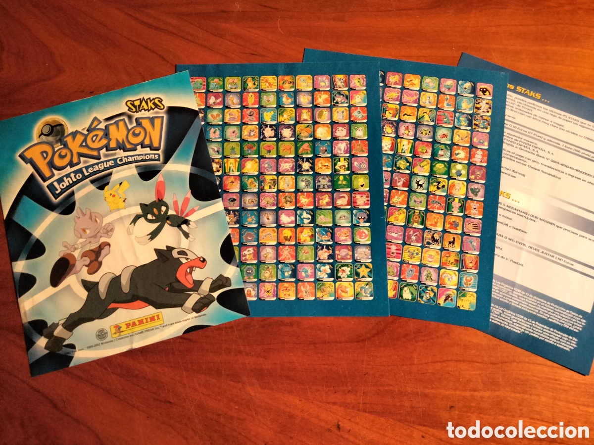 Colecionismo Cromos antigos: PORTADAS ALBUM STAKS POKEMON JOHTO CHAMPIONS LEAGUE PANINI