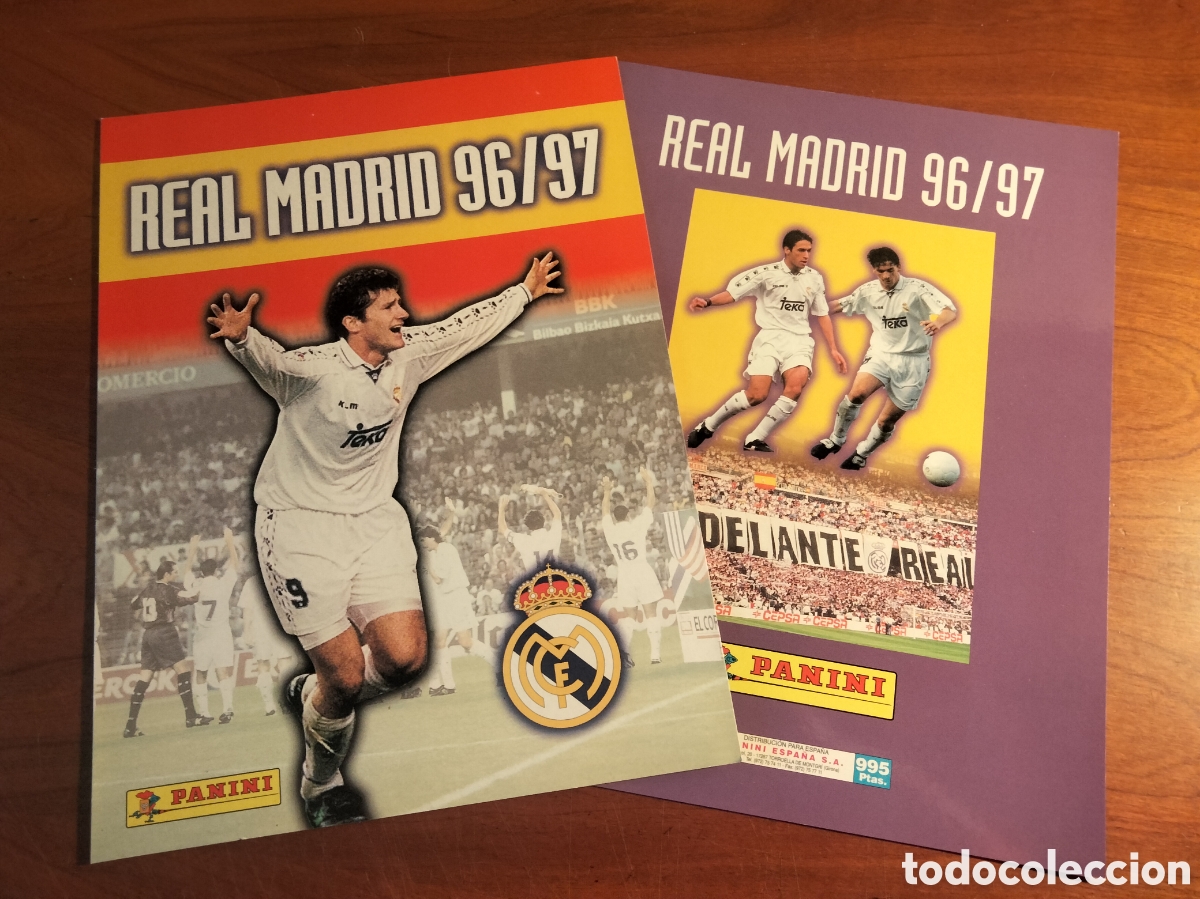 Colecionismo Cromos antigos: PORTADAS ALBUM REAL MADRID 96/97 PANINI
