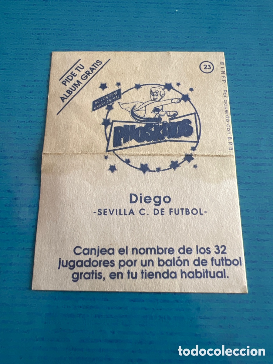 Coleccionismo cromos antiguos: Phoskitos n&uacute;mero 23 Diego - Foto 2