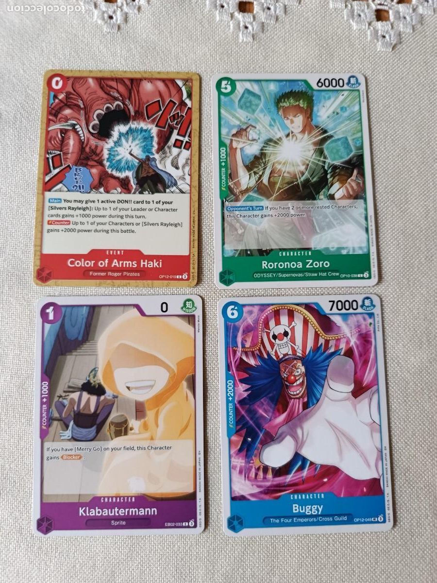 Coleccionismo cromos antiguos: 4 CROMOS - CARTAS ONE PIECE - Foto 1