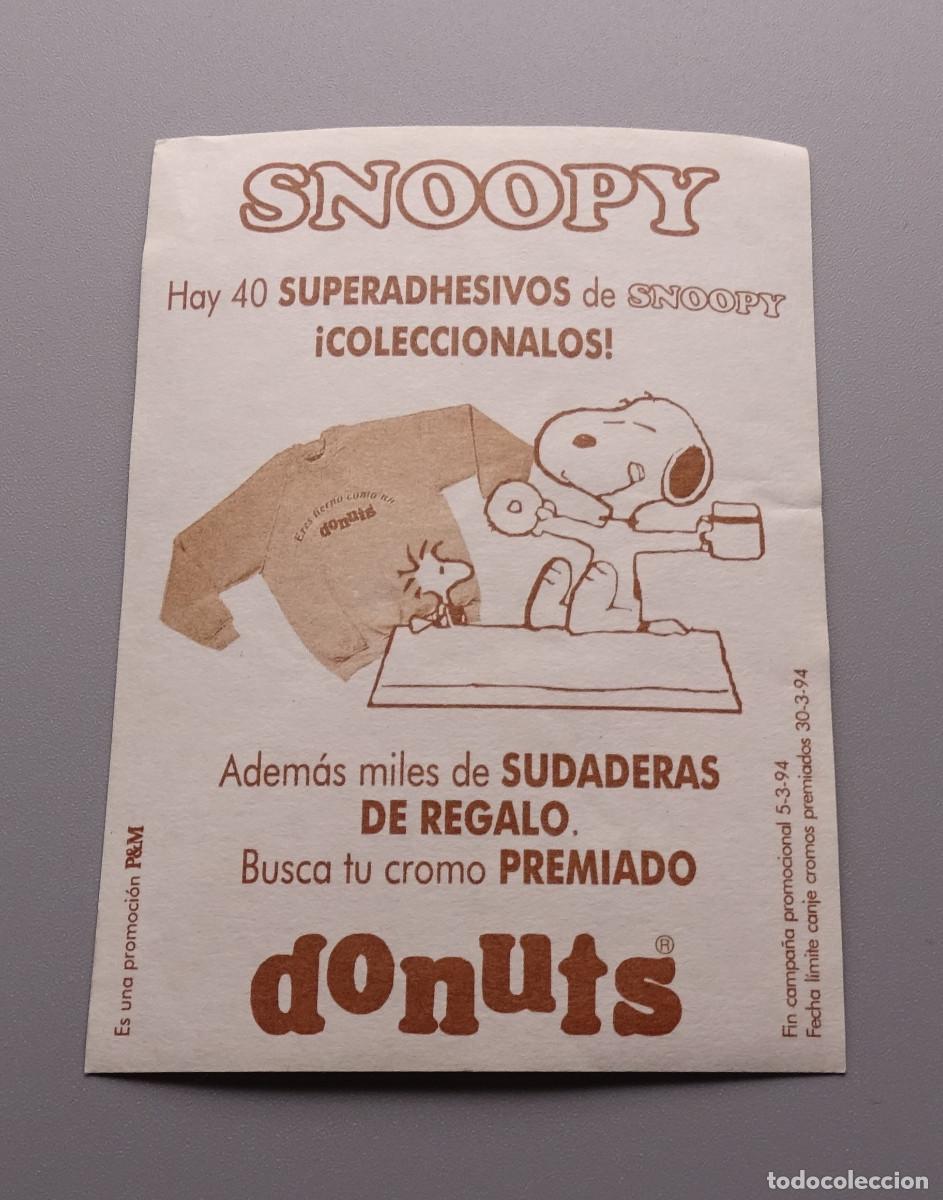 Coleccionismo cromos antiguos: Cromo Snoopy - Donuts - Eres tierno como un donut - Foto 2