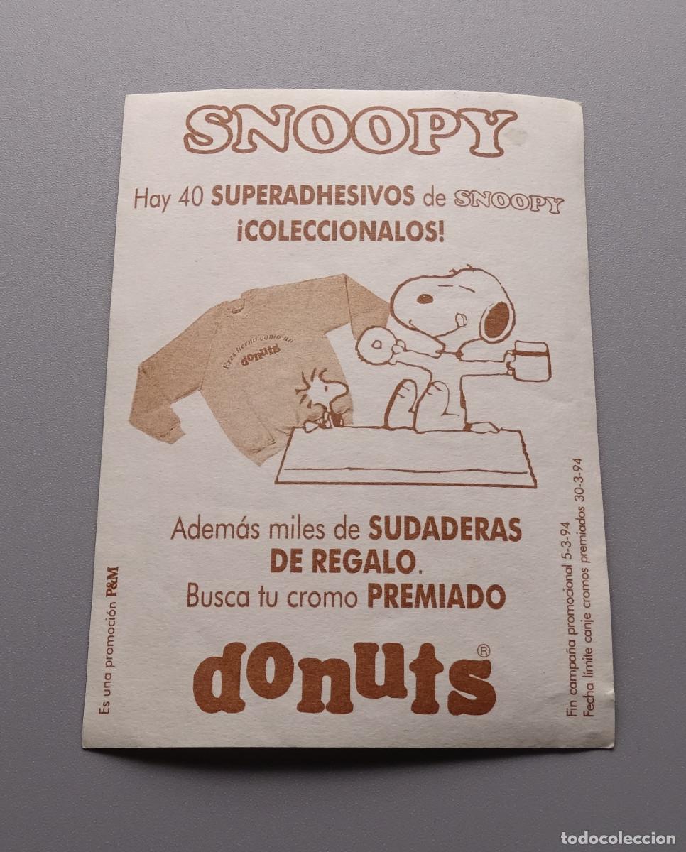 Coleccionismo cromos antiguos: Cromo Snoopy - Donuts - &iexcl;Qu&eacute; vida de perro! - Foto 2