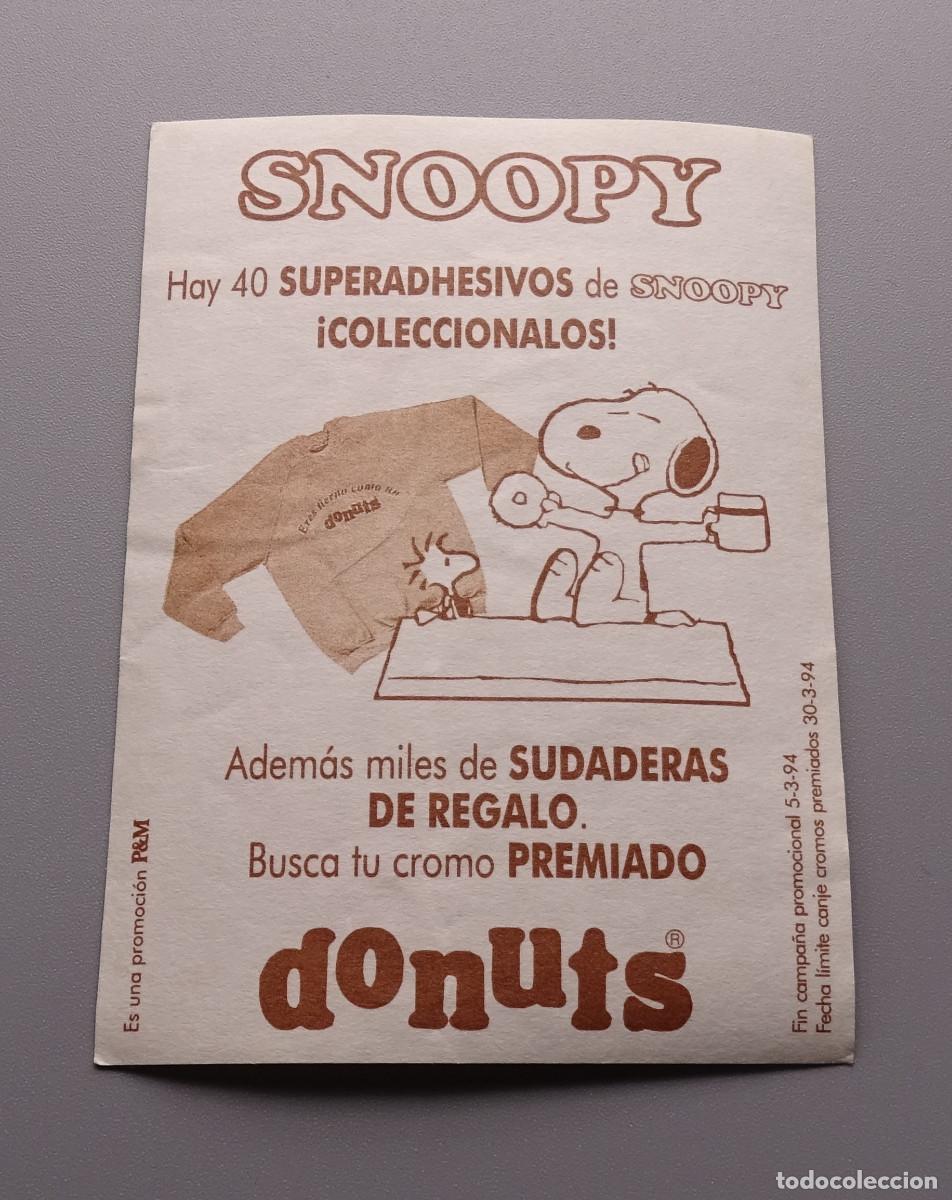 Coleccionismo cromos antiguos: Cromo Snoopy - Donuts - &iexcl;Qu&eacute; vida de perro! - Foto 2