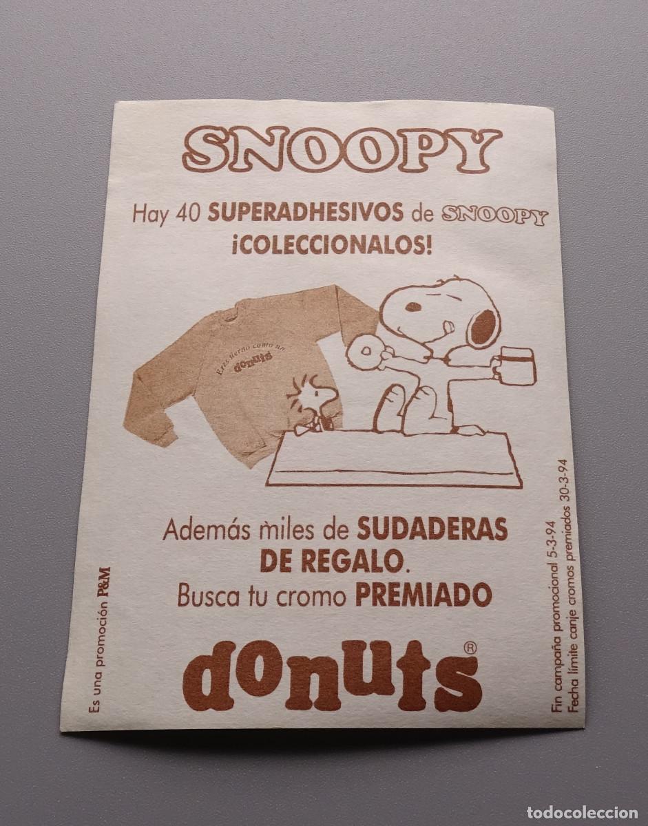 Coleccionismo cromos antiguos: Cromo Snoopy - Donuts - Eres tierno como un donuts - Foto 2