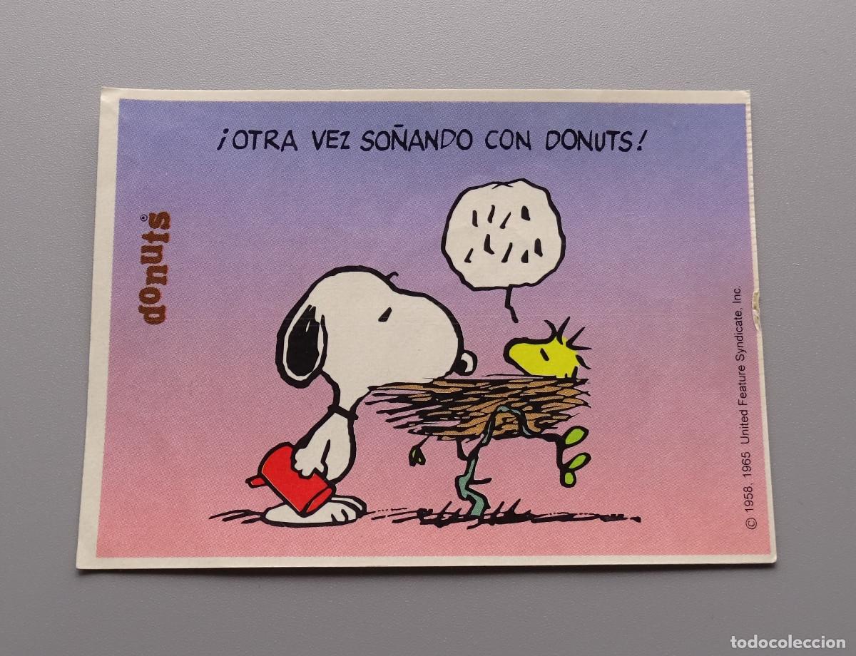 Coleccionismo cromos antiguos: Cromo Snoopy - Donuts - &iexcl;Otra vez so&ntilde;ando con donuts! - Foto 1