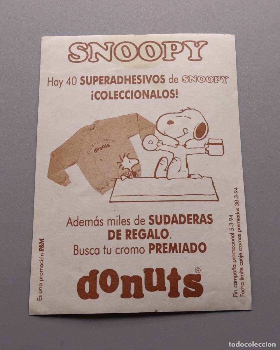 Coleccionismo cromos antiguos: Cromo Snoopy - Donuts - &iexcl;Otra vez so&ntilde;ando con donuts! - Foto 2