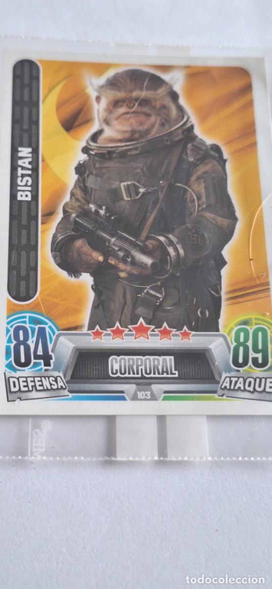 Coleccionismo cromos antiguos: Cromo Star Wars Force Attax num. 103 Bistan - Foto 1