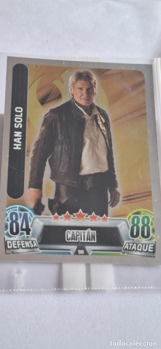 Coleccionismo cromos antiguos: Cromo Star Wars Force Attax num. 96 Han Solo - Foto 1