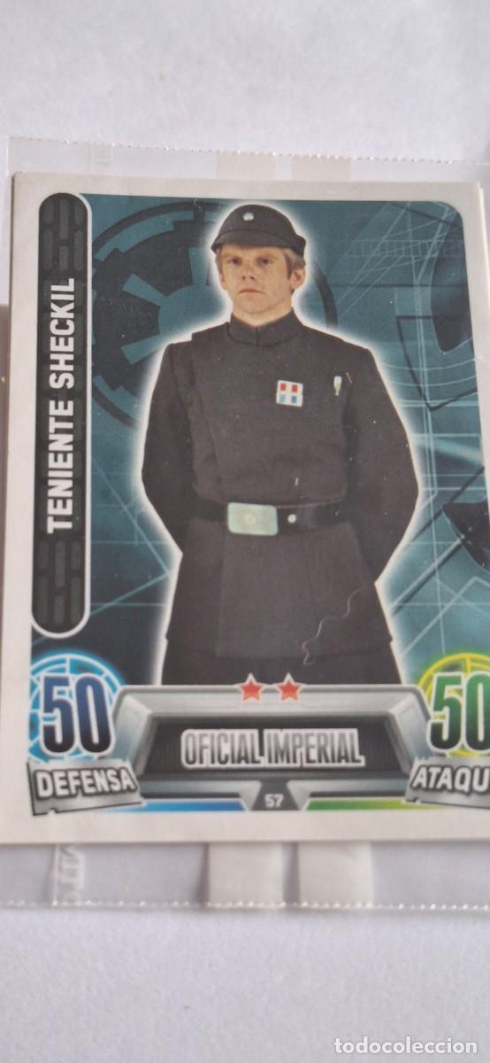 Coleccionismo cromos antiguos: Cromo Star Wars Force Attax num. 57 Teniente Sheckil - Foto 1