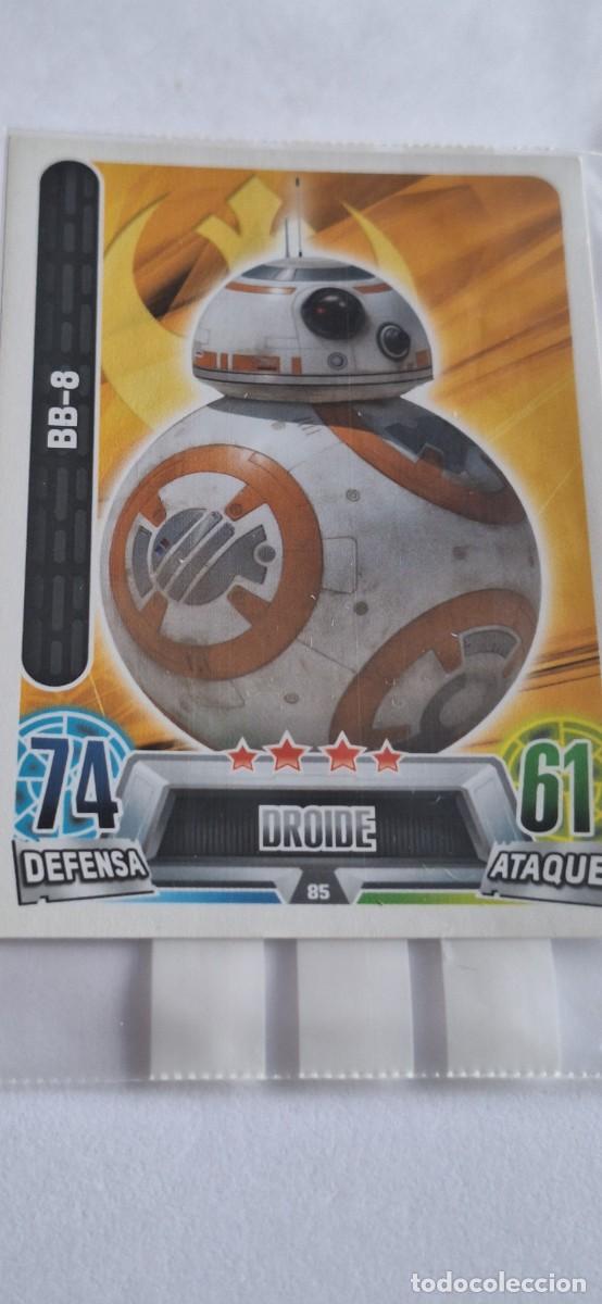Coleccionismo cromos antiguos: Cromo Star Wars Force Attax num. 85 BB-8 - Foto 1