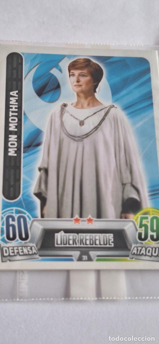 Coleccionismo cromos antiguos: Cromo Star Wars Force Attax num. 31 Mon Mothma - Foto 1