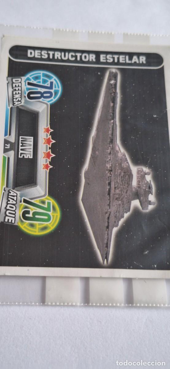 Coleccionismo cromos antiguos: Cromo Star Wars Force Attax num. 71 Destructor Estelar - Foto 1