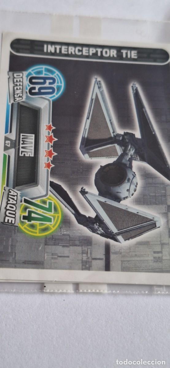 Coleccionismo cromos antiguos: Cromo Star Wars Force Attax num. 67 Interceptor Tie - Foto 1