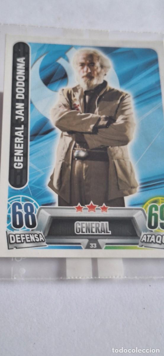 Coleccionismo cromos antiguos: Cromo Star Wars Force Attax num. 33 General Jan Dodonna - Foto 1