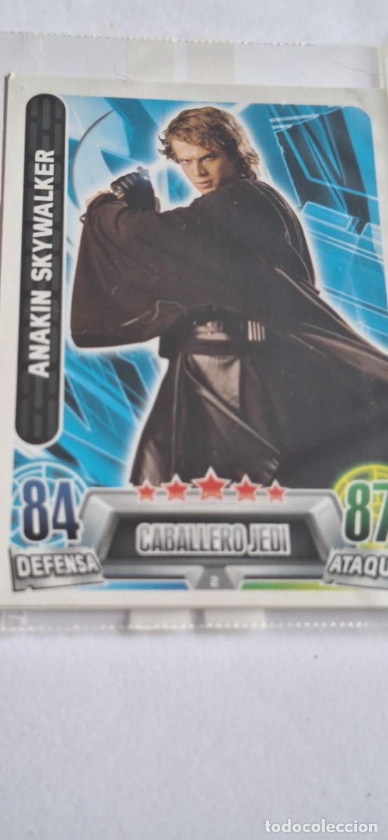 Coleccionismo cromos antiguos: Cromo Star Wars Force Attax num. 2 Anakin Skywalker - Foto 1