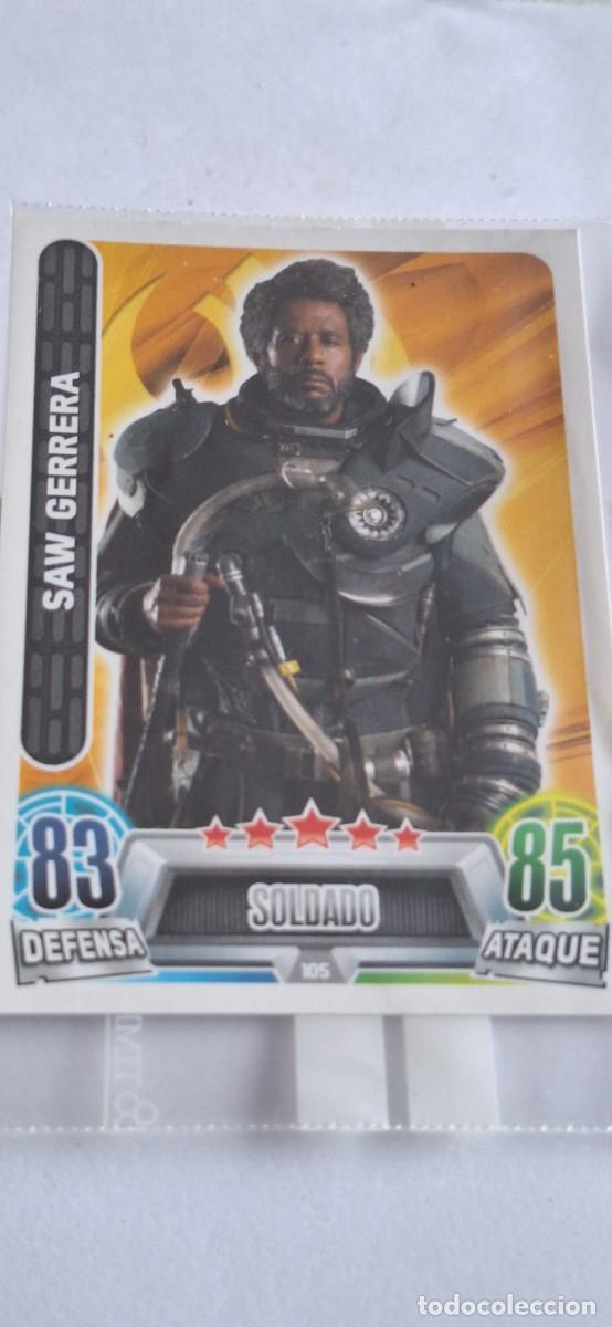 Coleccionismo cromos antiguos: Cromo Star Wars Force Attax num. 105 Saw Gerrera - Foto 1