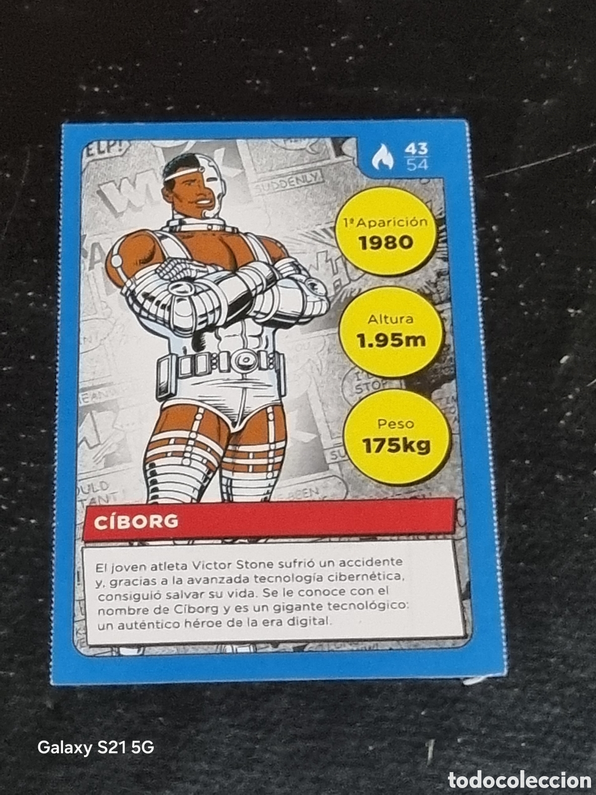 Coleccionismo cromos antiguos: 43 - CROMO CIBORG DC COMICS CARREFOUR - Foto 1